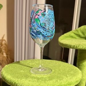 Colorful Mermaid Wine Glass